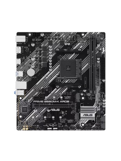 Placa base asus amd prime b550m - k argb socket am4 ddr4 x2 max 64gb 3200mhz hdmi displayport matx