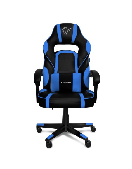 Silla gaming phoenix trophy cuero pu azul
