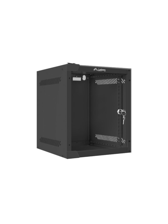 Armario lanberg mural rack 10 pulgadas 6u - 280x310 flat pack negro puerta cristal Armario lanberg mural rack 10 pulgadas 6u - 280x310 flat pack negro puerta cristal