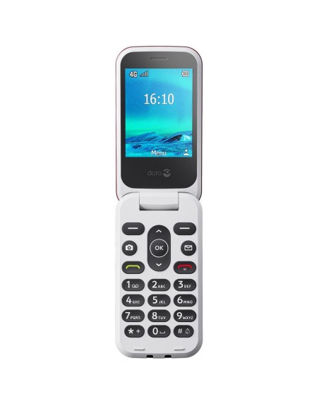 Telefono movil doro 2880 4g blanco y rojo