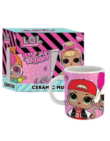 Taza gb eye lol surprise ceramica en caja de regalo rosa