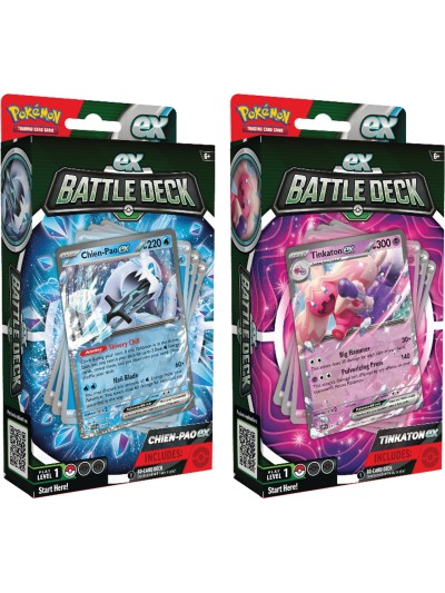 Juego de cartas pokemon tcg ex battle deck chien - pao - tinkaton