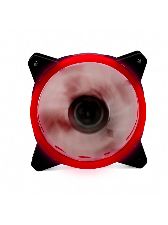 Ventilador gaming doble anillo 12 cm rojo Ventilador gaming doble anillo 12 cm rojo