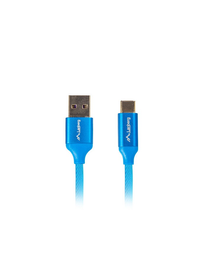 Cable usb lanberg 2.0 macho - usb tipo c macho quick charge 3.0 1.8m azul Cable usb lanberg 2.0 macho - usb tipo c macho quick charge 3.0 1.8m azul