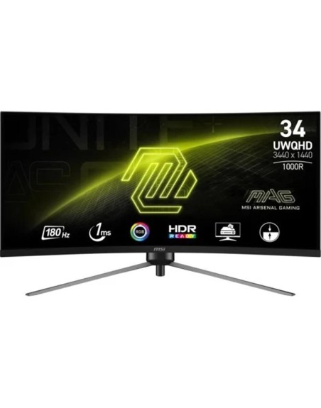 Monitor curvo gaming msi mag345cqr 34 pulgadas uwdqhd 180hz