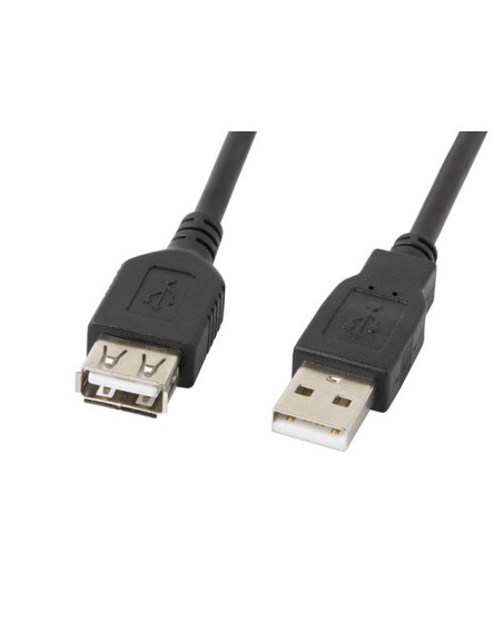 Cable alargador lanberg usb 2.0 macho hembra 5m negro