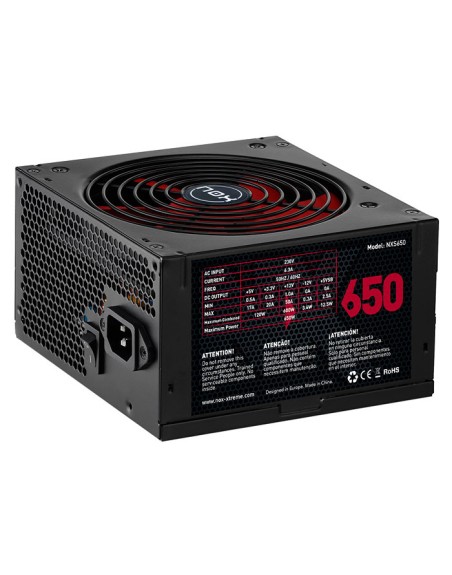 Fuente alimentacion nox nx650 gaming atx 650w negro
