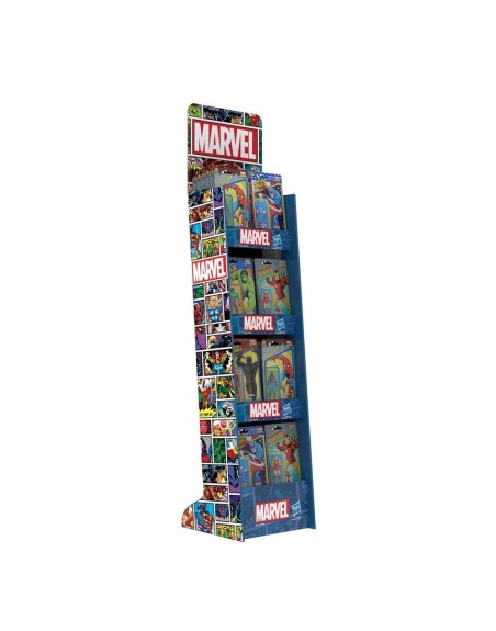Expositor hasbro marvel retro 48 unidades 5 modelos
