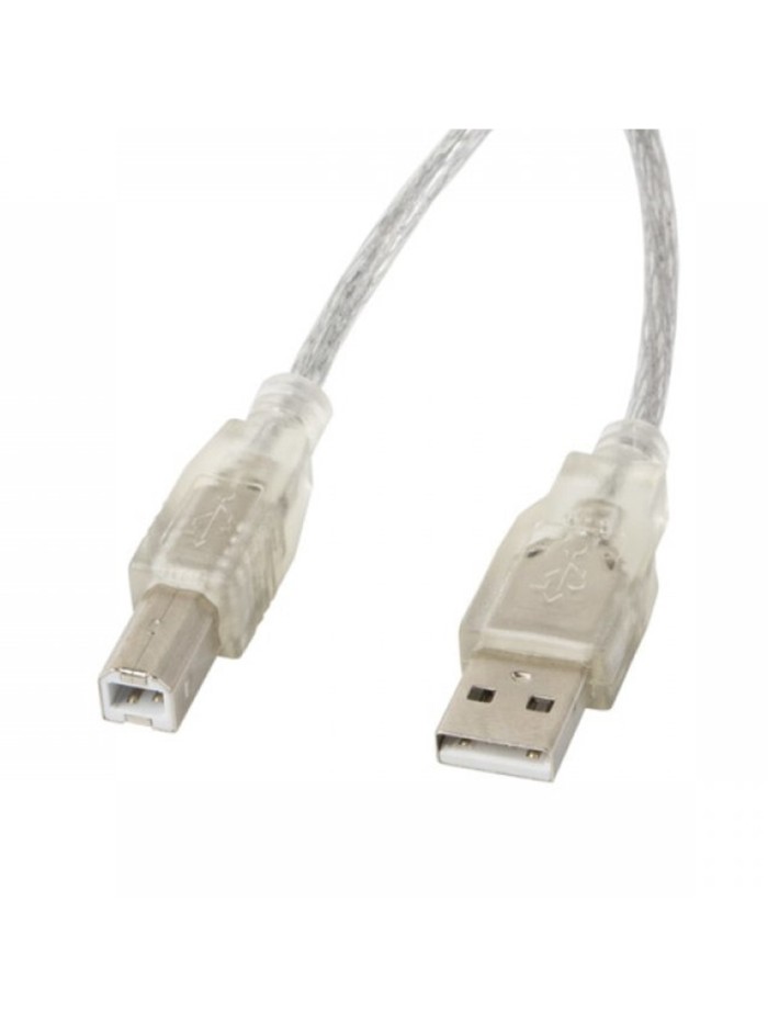 Cable usb tipo b a usb 2.0 tipo a lanberg 1.8m - macho - macho - transparente Cable usb tipo b a usb 2.0 tipo a lanberg 1.8m - macho - macho - transparente