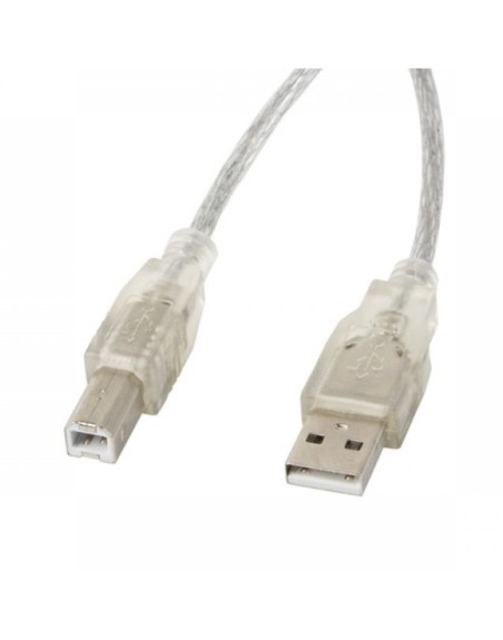Cable usb tipo b a usb 2.0 tipo a lanberg 1.8m - macho - macho - transparente
