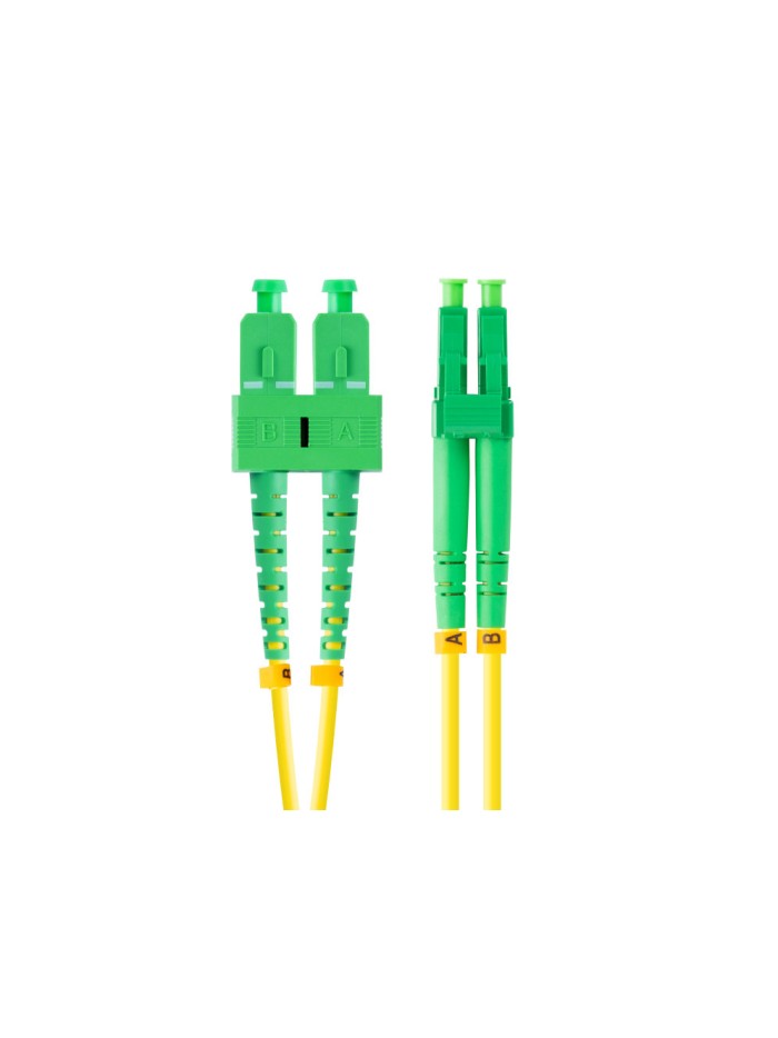 Latiguillo fibra optica sc - apc a lc - apc lanberg 2m mono duplex g657a1 lszh amarillo Latiguillo fibra optica sc - apc a lc - apc lanberg 2m mono duplex g657a1 lszh amarillo
