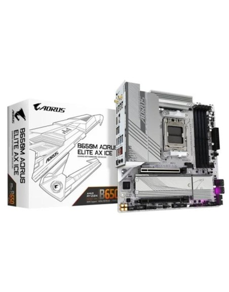 Placa base gigabyte b650m a elite ax ice am5 atx 4xddr5