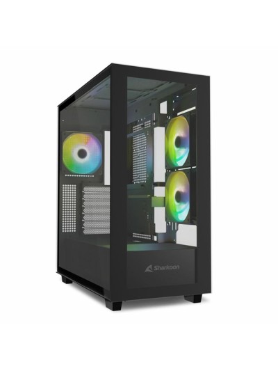 Caja ordenador gaming sharkoon rebel c60 atx cristal templado negro
