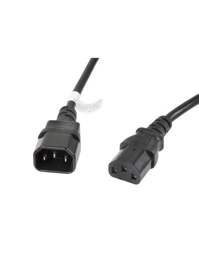 Cable alargador lanberg alimentacion cpu iec320 c13 h - iec320 c14 m vde 3m