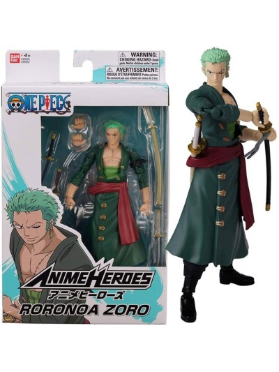 Figura bandai one piece anime heroes roronoa zoro