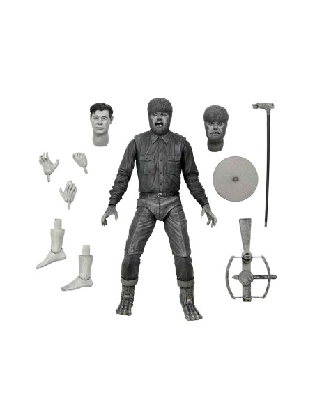 Figura neca universal monster scale action ultimate wolf (b&w)