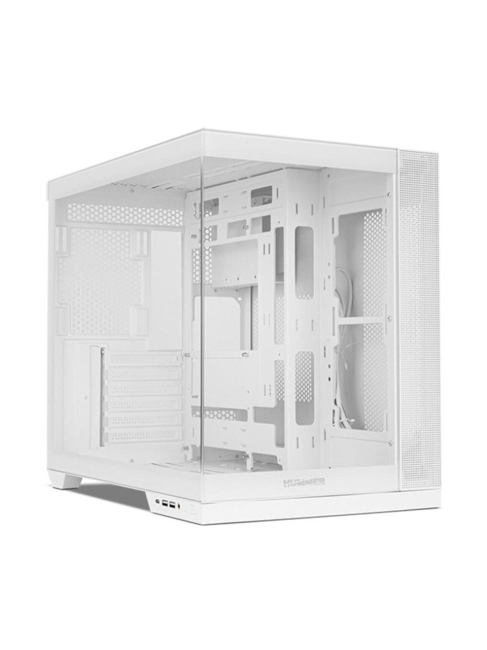 Caja ordenador gaming hummer astra neo atx argb cristal templado blanco Caja ordenador gaming hummer astra neo atx argb cristal templado blanco