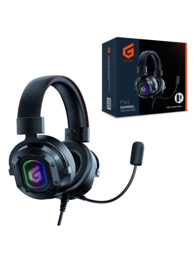 Auricular gaming conceptronic athan02b - usb - microfono - rgb