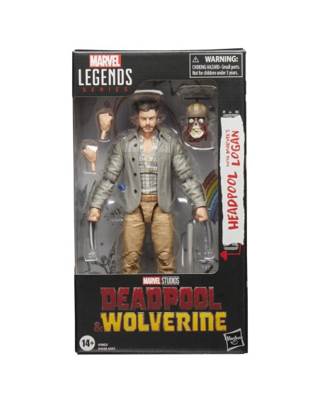 Figura hasbro marvel legends series deadpool & walverine - headpool with marvels logan