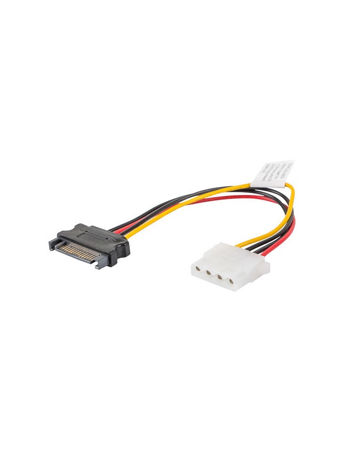 Cable alimentacion lanberg molex hembra - sata macho 15cm