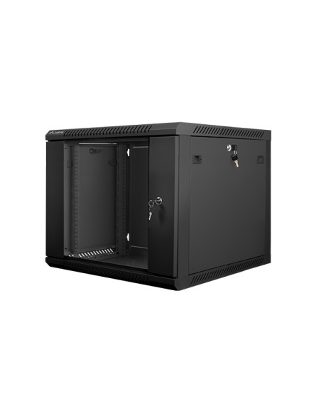 Armario rack lanberg 9u 600x600x501 auto ensamblado 19 pulgadas hasta 60 kg negro