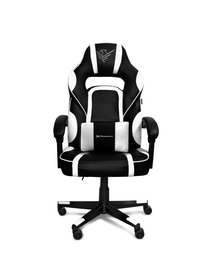 Silla gaming phoenix trophy cuero pu blanca Silla gaming phoenix trophy cuero pu blanca