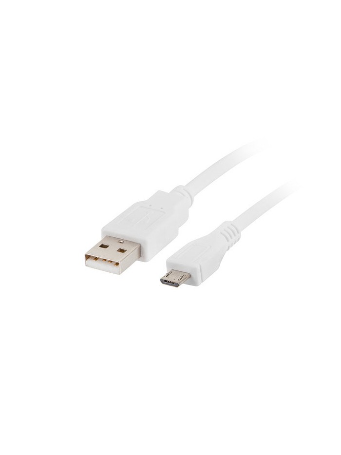 Cable usb lanberg 2.0 macho - micro usb macho 1.8m blanco Cable usb lanberg 2.0 macho - micro usb macho 1.8m blanco
