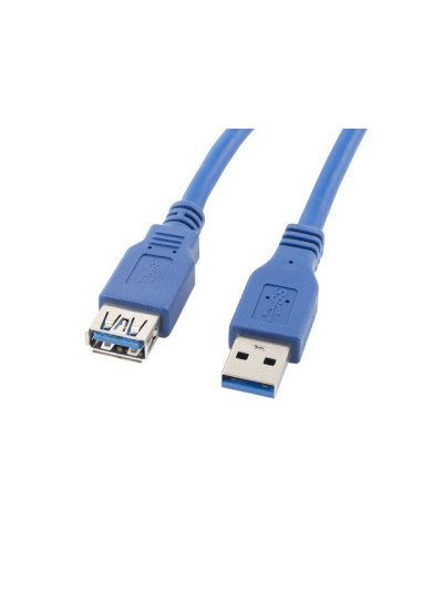 Cable alargador lanberg usb 3.0 macho hembra 1.8m azul