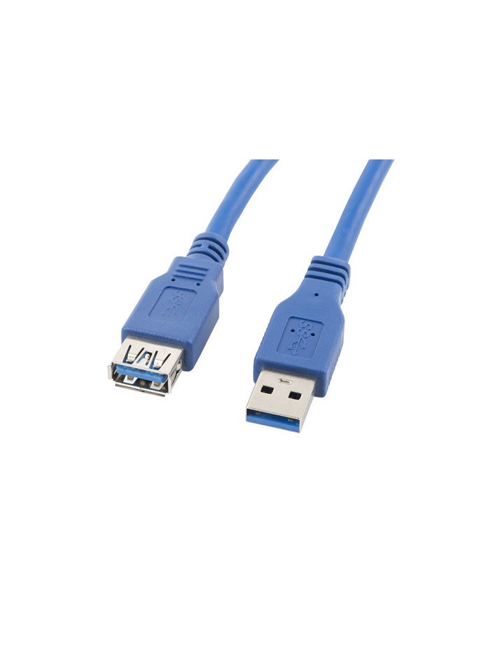Cable alargador lanberg usb 3.0 macho hembra 1.8m azul Cable alargador lanberg usb 3.0 macho hembra 1.8m azul