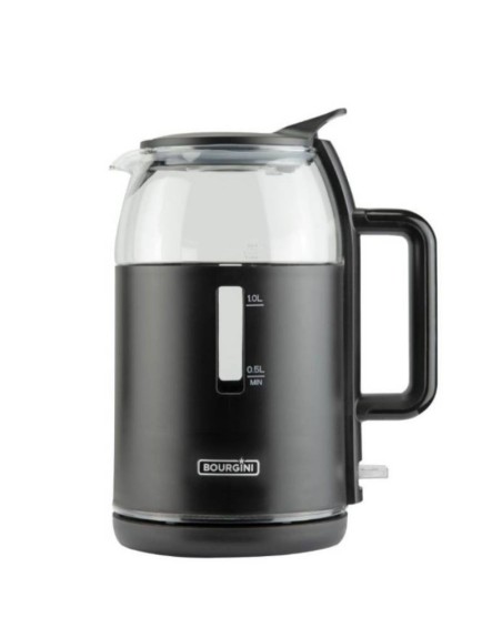 Hervidor bourgini 2000w 1.5l cristal y plastico