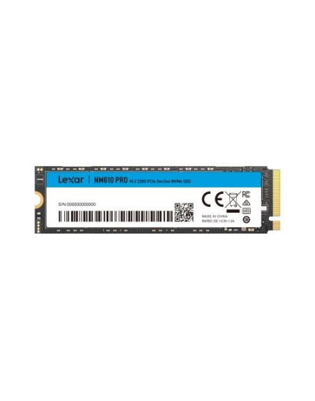 Disco duro interno solido ssd lexar nm610pro 500gb nvme gen3