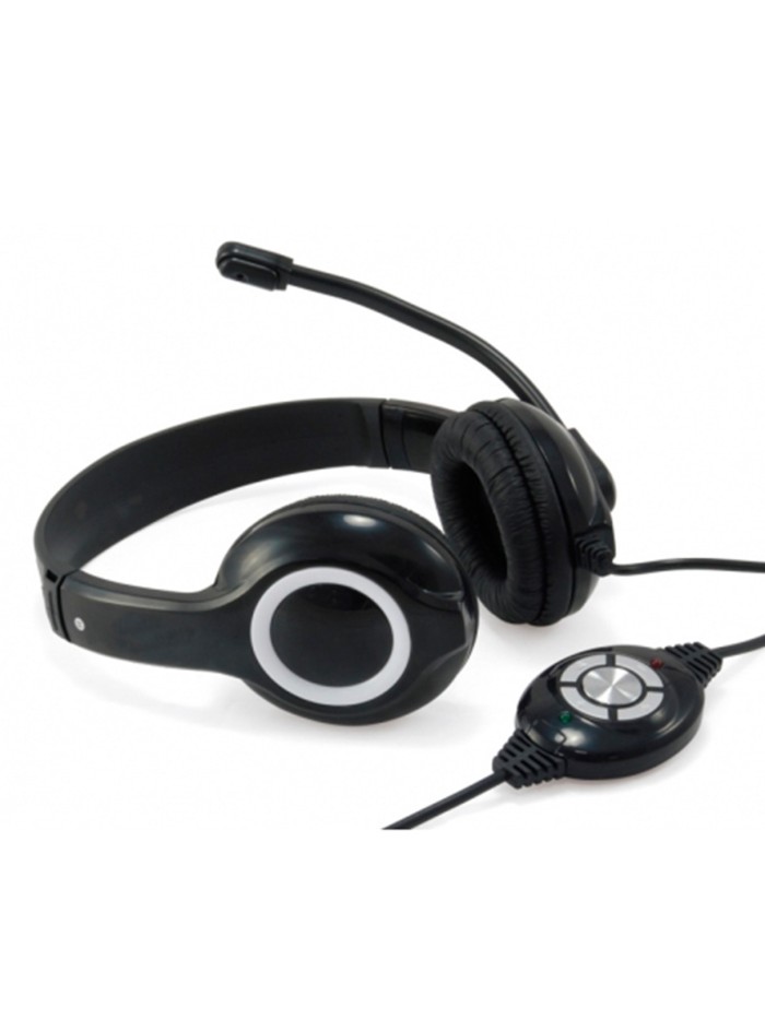 Auricular conceptronic cchatstaru2b usb + microfono flexible control de volumen negro Auricular conceptronic cchatstaru2b usb + microfono flexible control de volumen negro