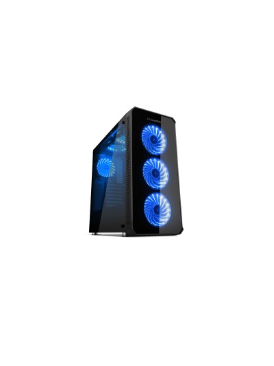 Caja ordenador gaming torre atx nox hummer tgx rainbow - cristal templado