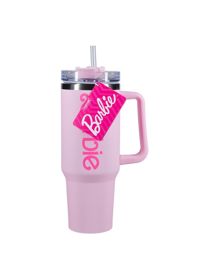 Vaso termo con pajita paladone barbie logo xl 1200 ml Vaso termo con pajita paladone barbie logo xl 1200 ml