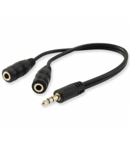 Cable audio equip mini jack 3.5mm macho a 2 jack 3.5mm hembra