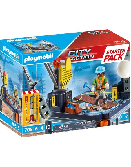 Playmobil starter pack construccion con grua