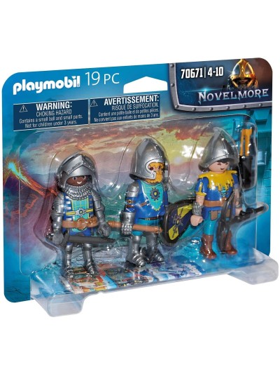 Playmobil set de 3 caballeros de novelmore
