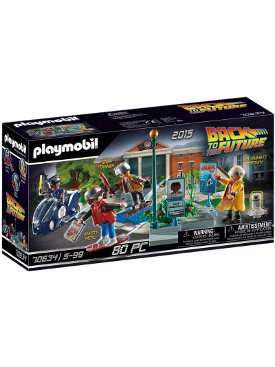 Playmobil regreso al futuro persecucion en monopatin
