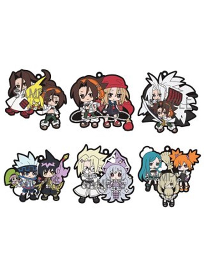 Accesorio de colgante llavero megahouse rubber mascot shaman king set de 6 Accesorio de colgante llavero megahouse rubber mascot shaman king set de 6