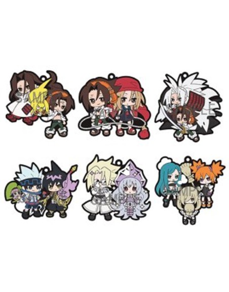 Accesorio de colgante llavero megahouse rubber mascot shaman king set de 6