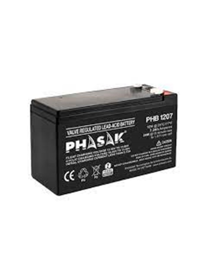 Bateria phasak phb 1207 compatible para sais 7´2ah 12v acido - plomo Bateria phasak phb 1207 compatible para sais 7´2ah 12v acido - plomo
