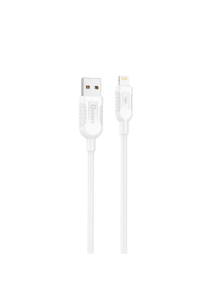 Cable qcharx athens usb a lightning 3a - 1 m - pvc blanco Cable qcharx athens usb a lightning 3a - 1 m - pvc blanco