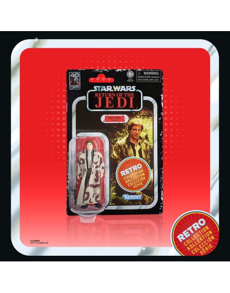 Figura hasbro star wars retro collection el retorno del jedi - han solo (endor)