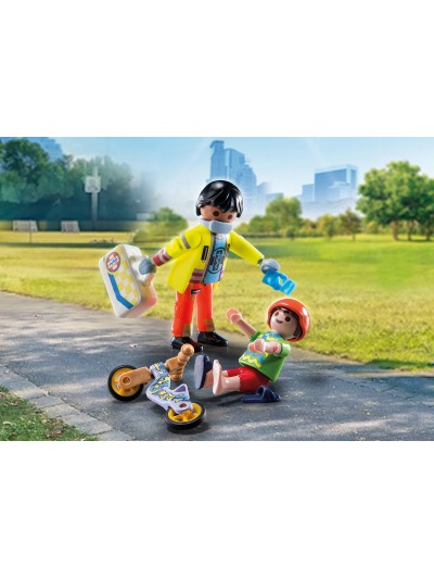 Playmobil paramedico con paciente