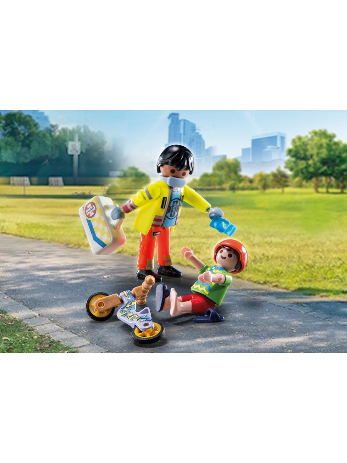 Playmobil paramedico con paciente Playmobil paramedico con paciente