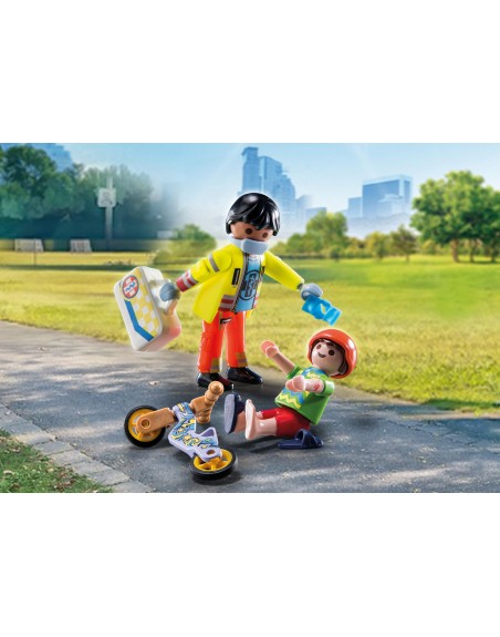 Playmobil paramedico con paciente