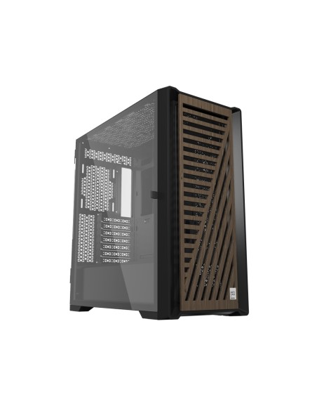 Caja phoenix artisan noble negra con frontal de madera atx cristal templado gaming cristal templado filtros antipolvo tipo c