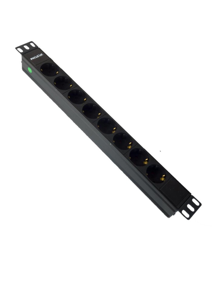 Regleta phasak 8 tomas sin interruptor 1.8m negro Regleta phasak 8 tomas sin interruptor 1.8m negro