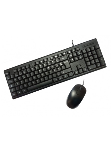 Kit teclado + raton pc case usb negro pcc - ktr - 001