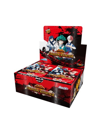 Juego de cartas my hero academia booster pack crimson rampage 24 unidades